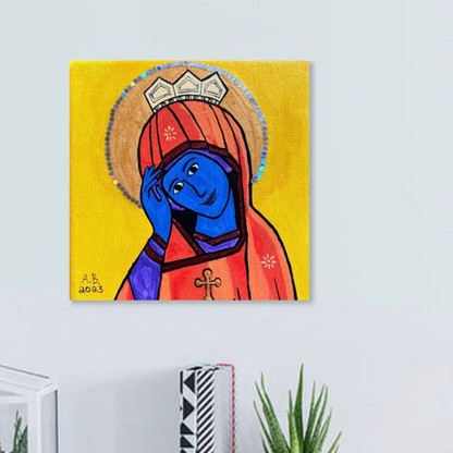 Mary Queen of Heaven Small Square- Print - Arjuna Rigby Art and Lifestyle Store