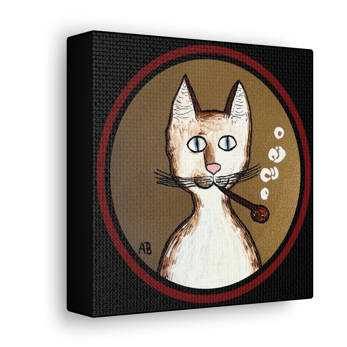 Gentleman's Cat - Canvas Box-Print - Arjuna Rigby Art and Lifestyle Store