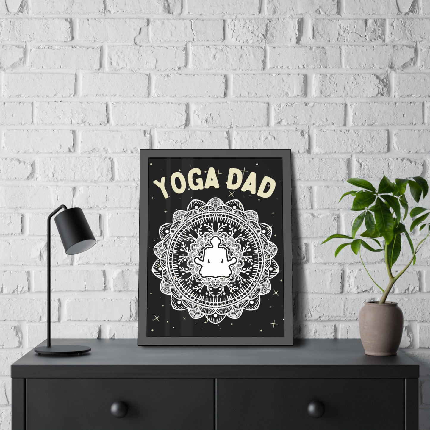 Yoga Dad Framed Fine Art Poster - Arjuna Rigby Art and Lifestyle Store