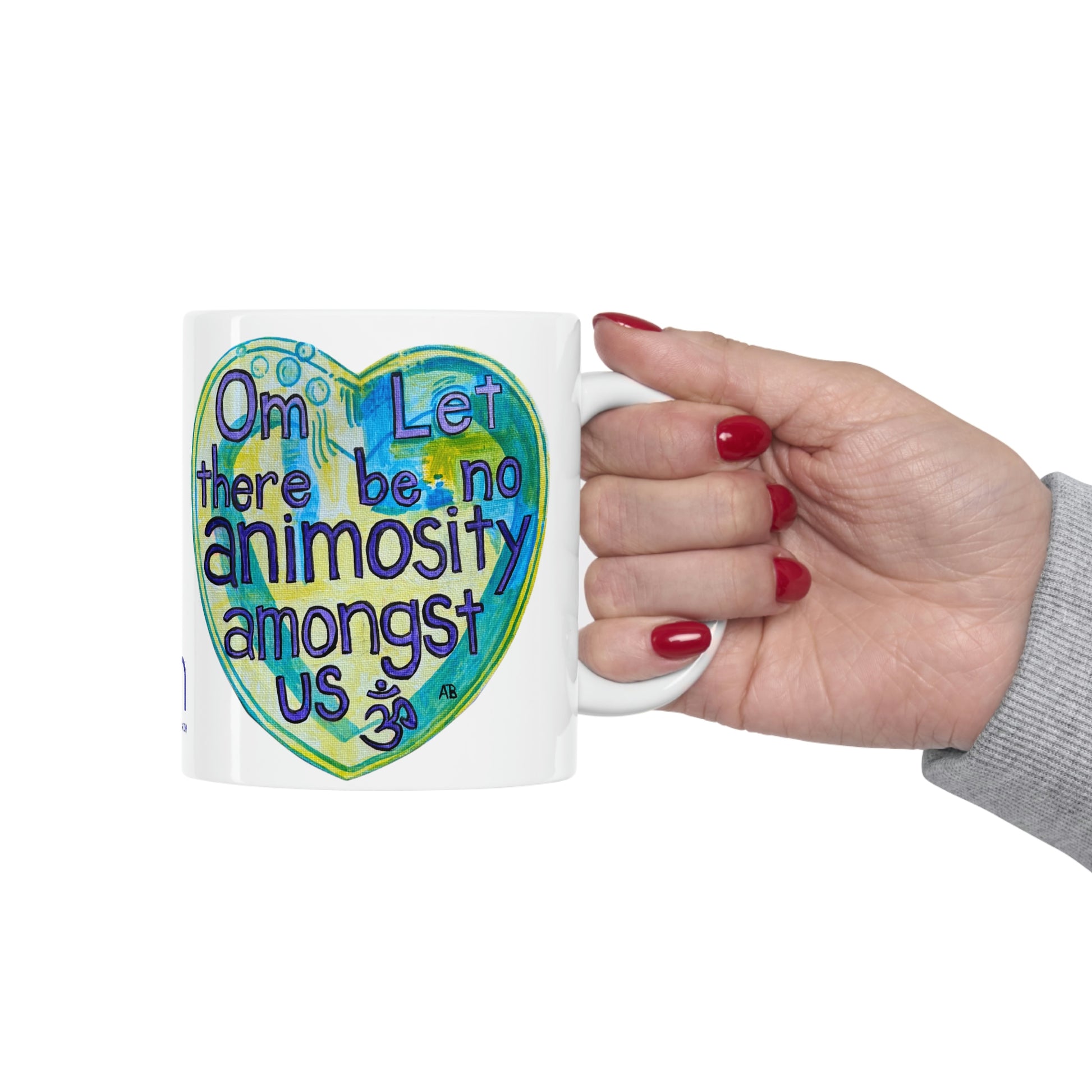 Om Let There Be No Animosity Amongst Us - Mug - Arjuna Rigby Art and Lifestyle Store