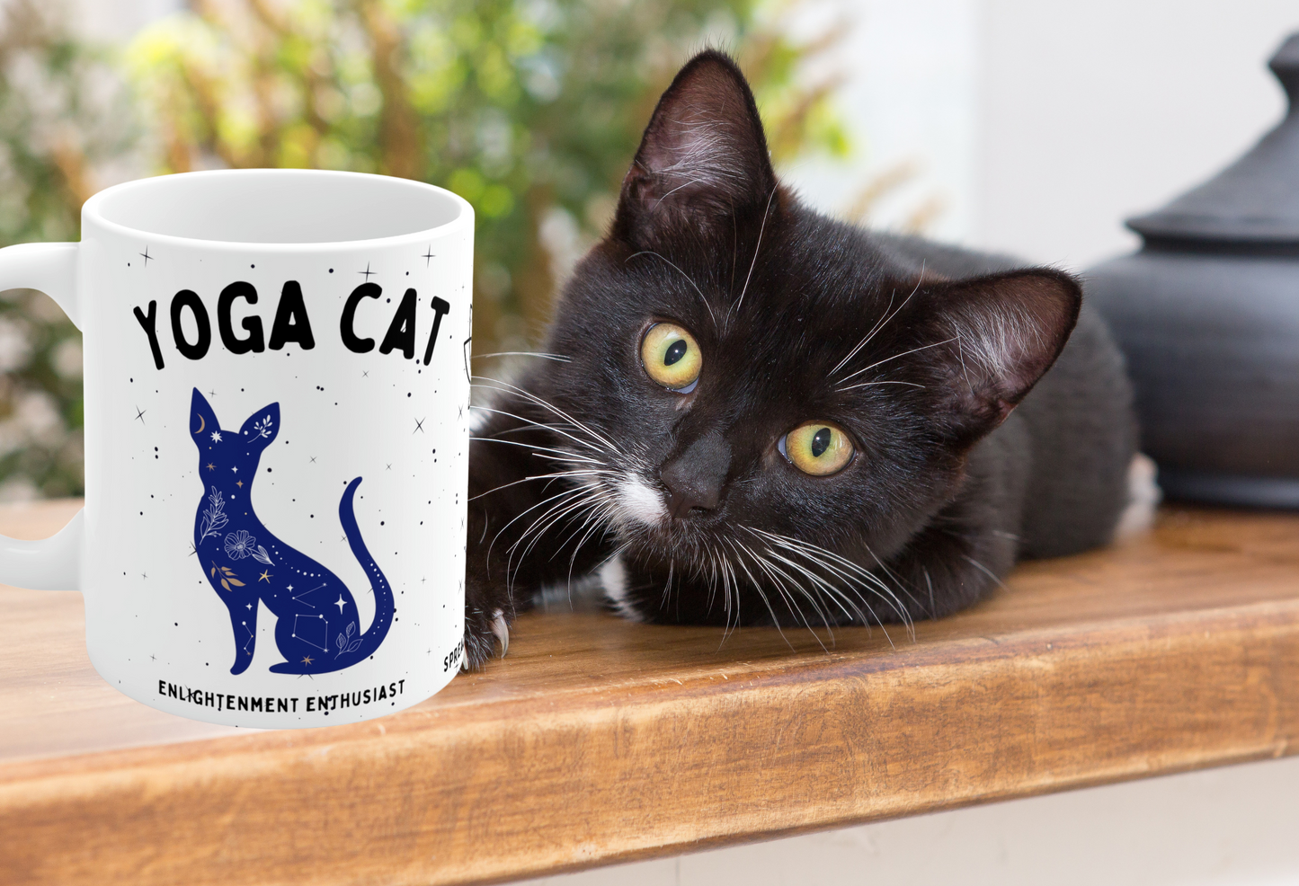 Yoga Cat Mug - Arjuna Rigby Art and Lifestyle Store