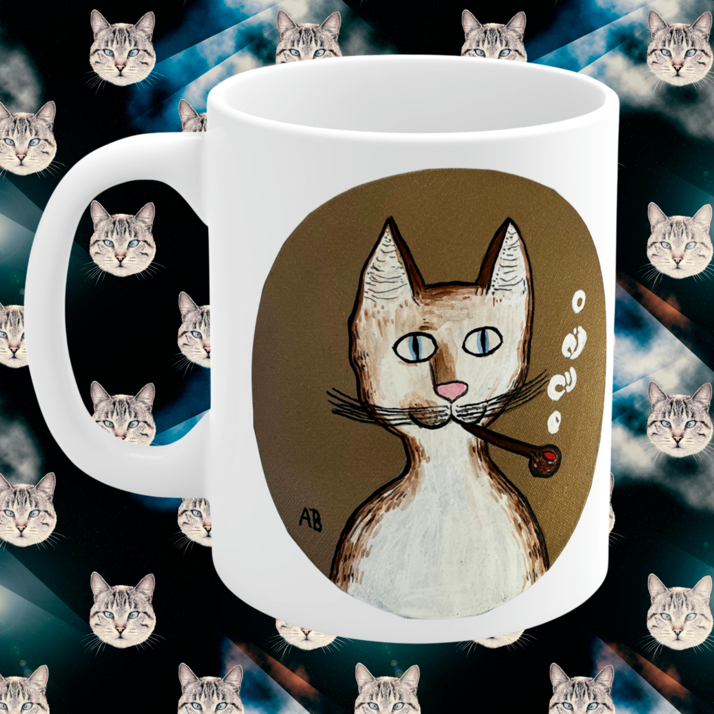 Gentleman's Cat - Mug - Arjuna Rigby Art and Lifestyle Store