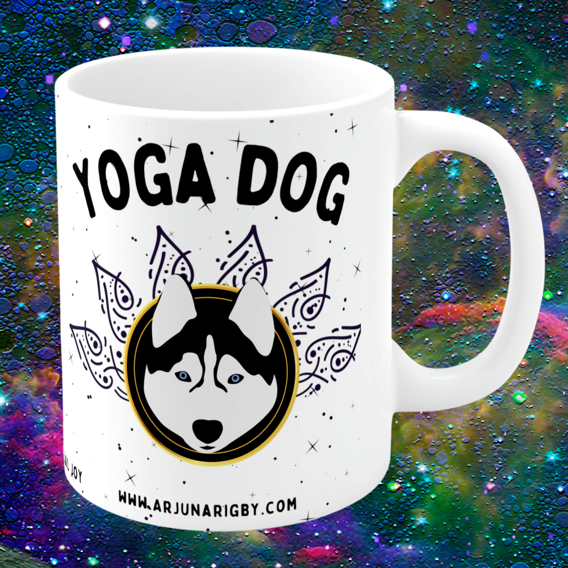 Yoga Dog Mug - Arjuna Rigby Art and Lifestyle Store