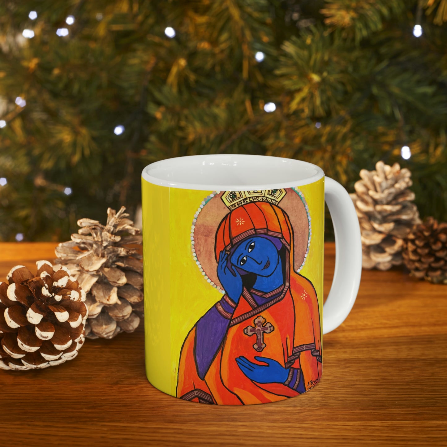 O Queen of Heaven Rejoice! - Mug - Arjuna Rigby Art and Lifestyle Store