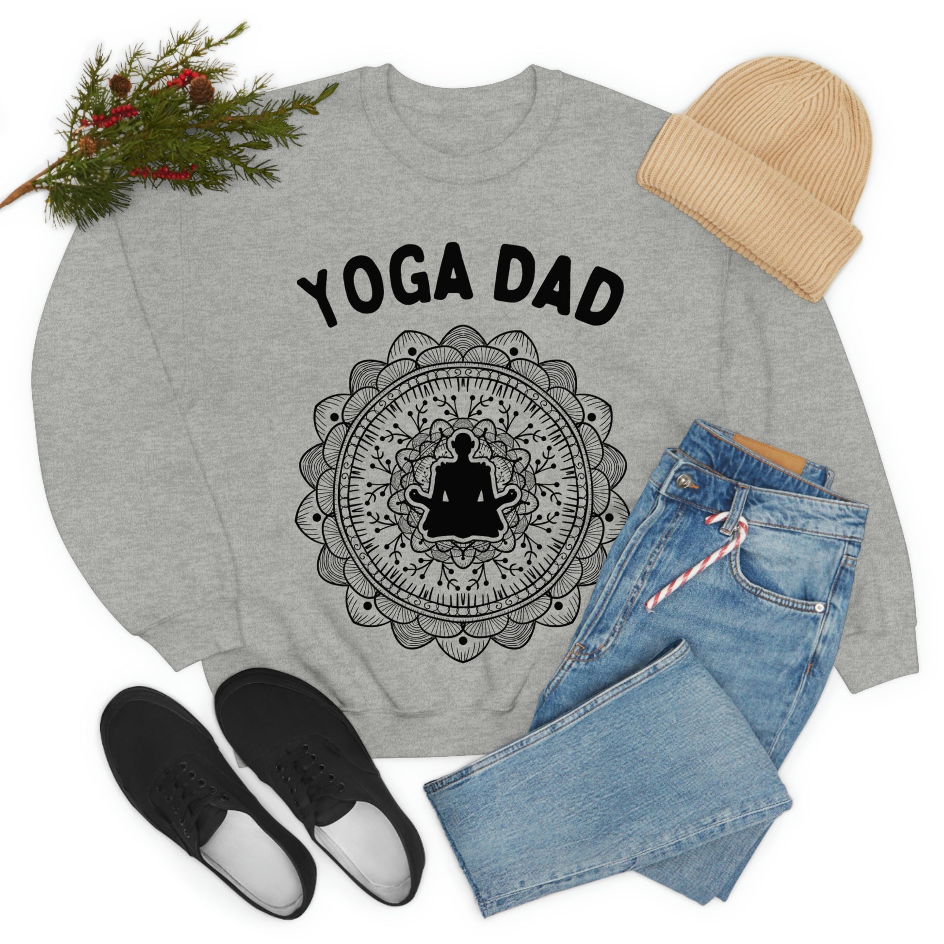 Yoga Dad Crewneck Sweatshirt - Arjuna Rigby Art and Lifestyle Store