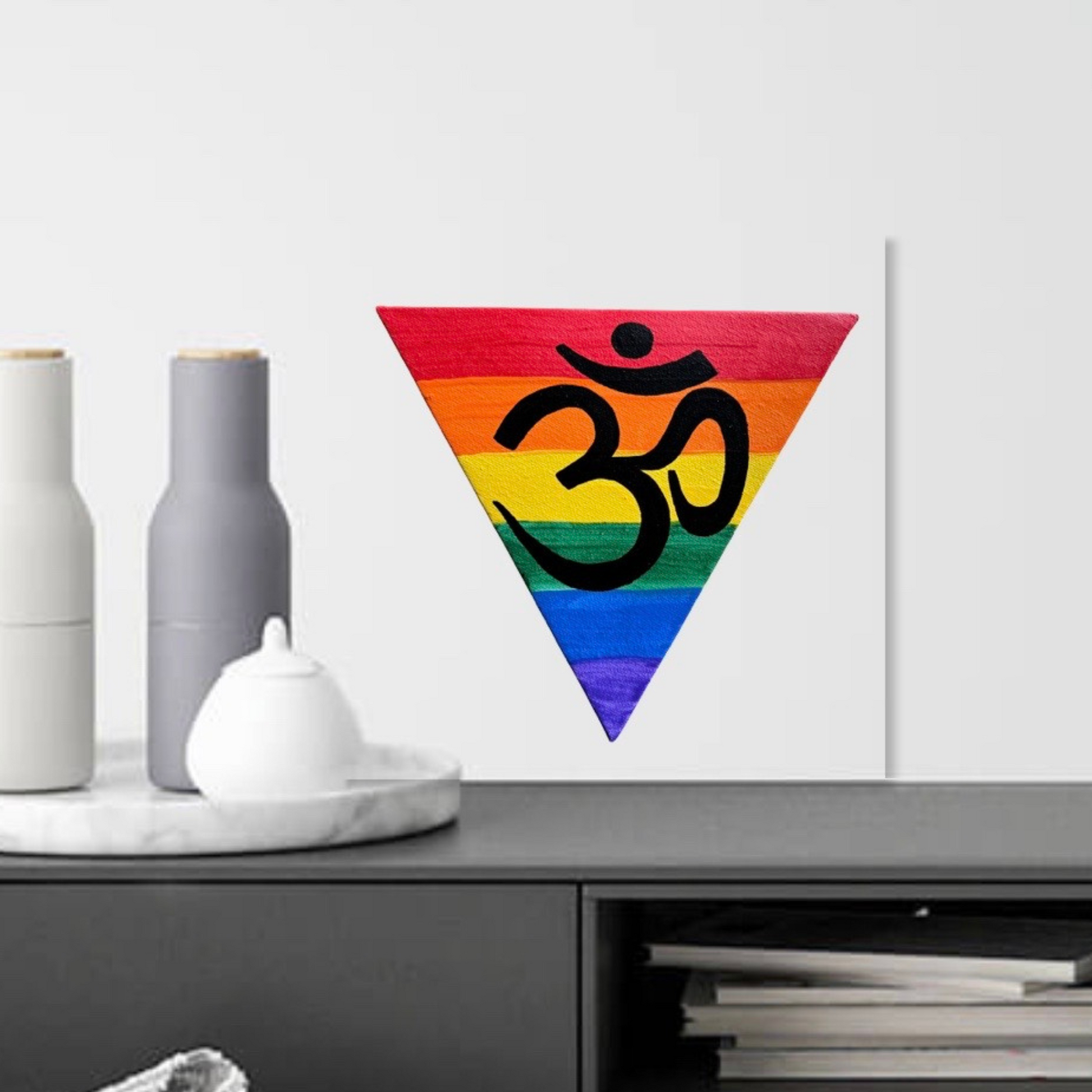 Rainbow Triangle OM - Arjuna Rigby Art and Lifestyle Store