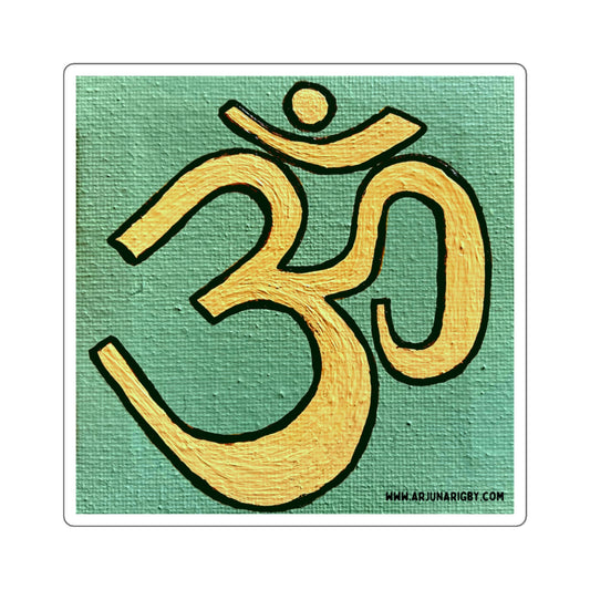 OM in neutral colors - Sticker - Arjuna Rigby Art and Lifestyle Store