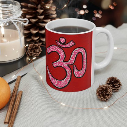 Pink & Silver OM - Mug - Arjuna Rigby Art and Lifestyle Store