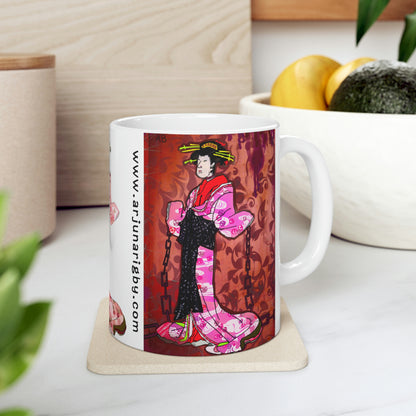 The Moody Geisha - Mug - Arjuna Rigby Art and Lifestyle Store