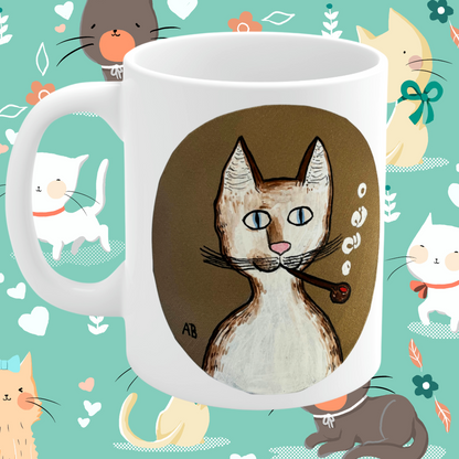 Gentleman's Cat - Mug - Arjuna Rigby Art and Lifestyle Store