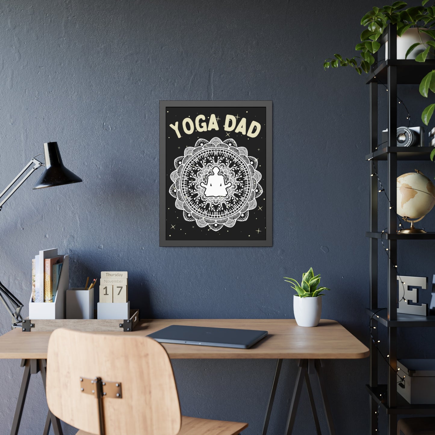 Yoga Dad Framed Fine Art Poster - Arjuna Rigby Art and Lifestyle Store