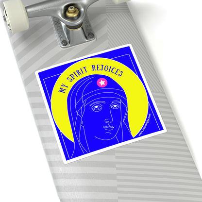 My Spirit Rejoices Sticker (Blue) - Arjuna Rigby Art and Lifestyle Store