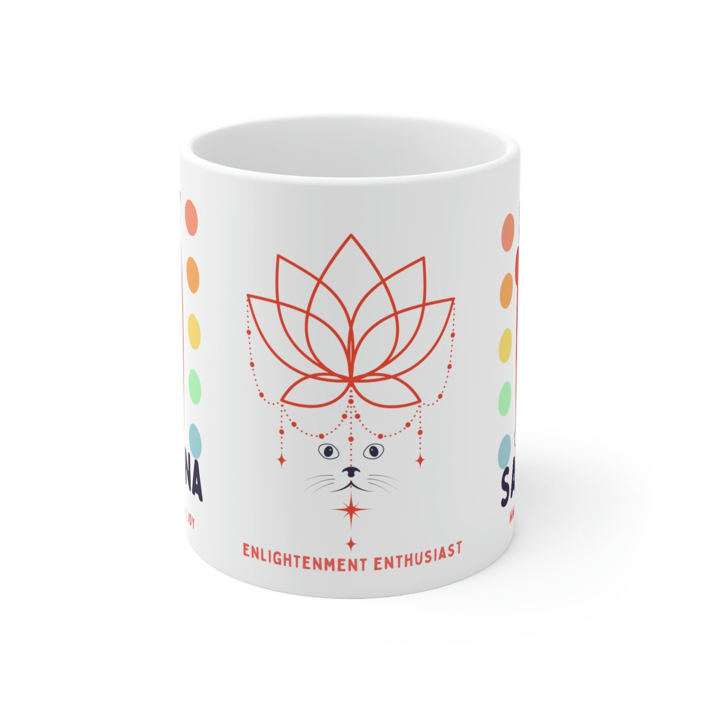 Kitty Savasana Mug - Arjuna Rigby Art and Lifestyle Store