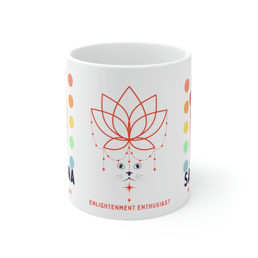 Kitty Savasana Mug - Arjuna Rigby Art and Lifestyle Store