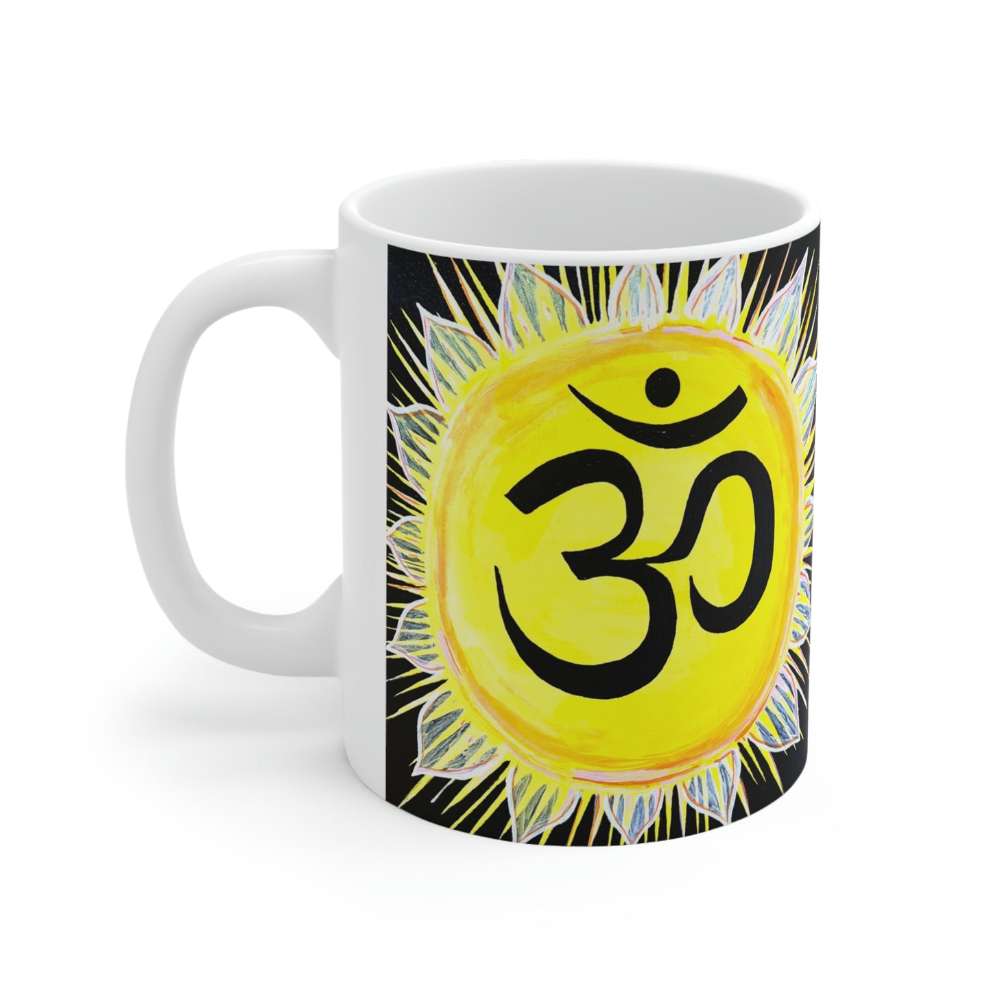 Sunburst OM - Mug - Arjuna Rigby Art and Lifestyle Store