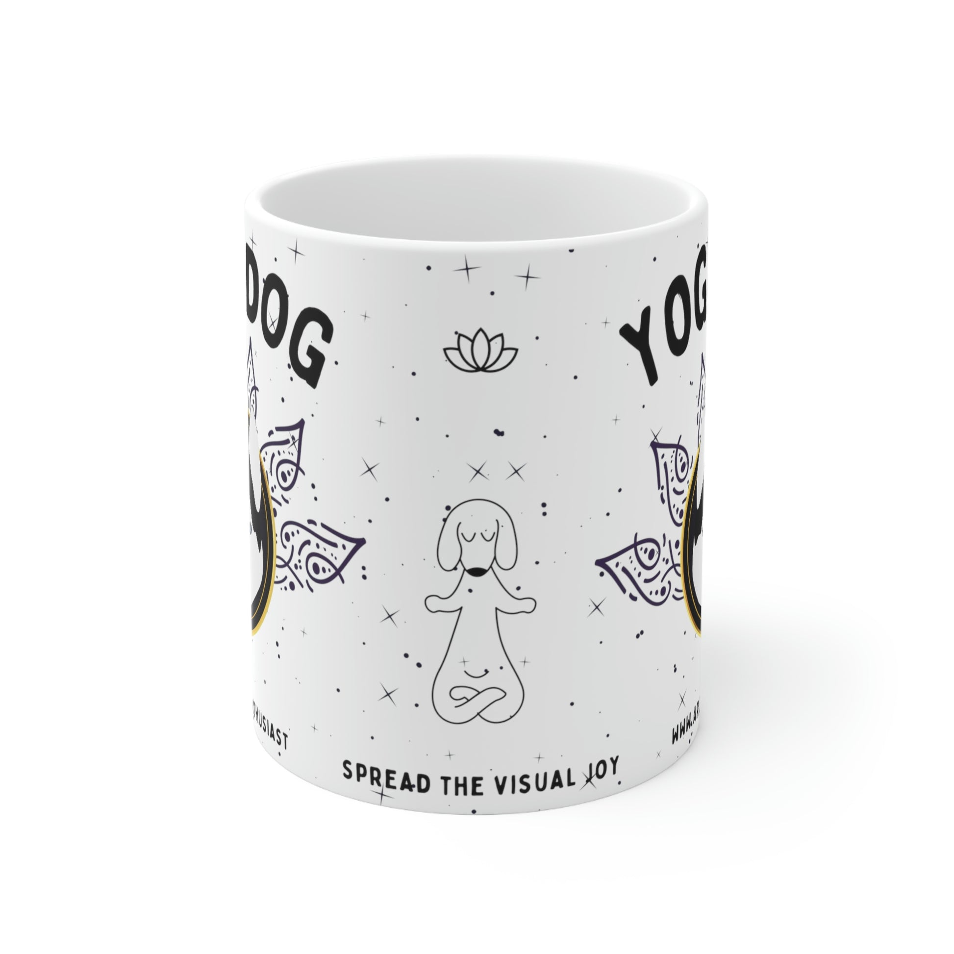 Yoga Dog Mug - Arjuna Rigby Art and Lifestyle Store