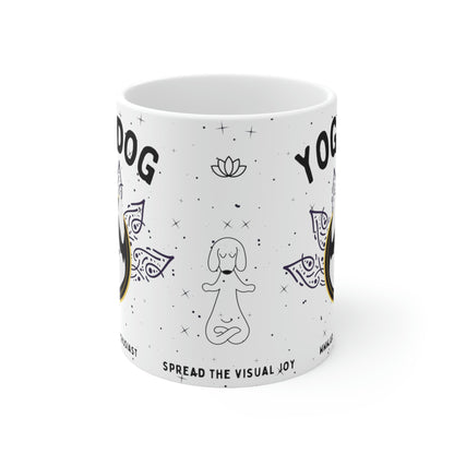 Yoga Dog Mug - Arjuna Rigby Art and Lifestyle Store