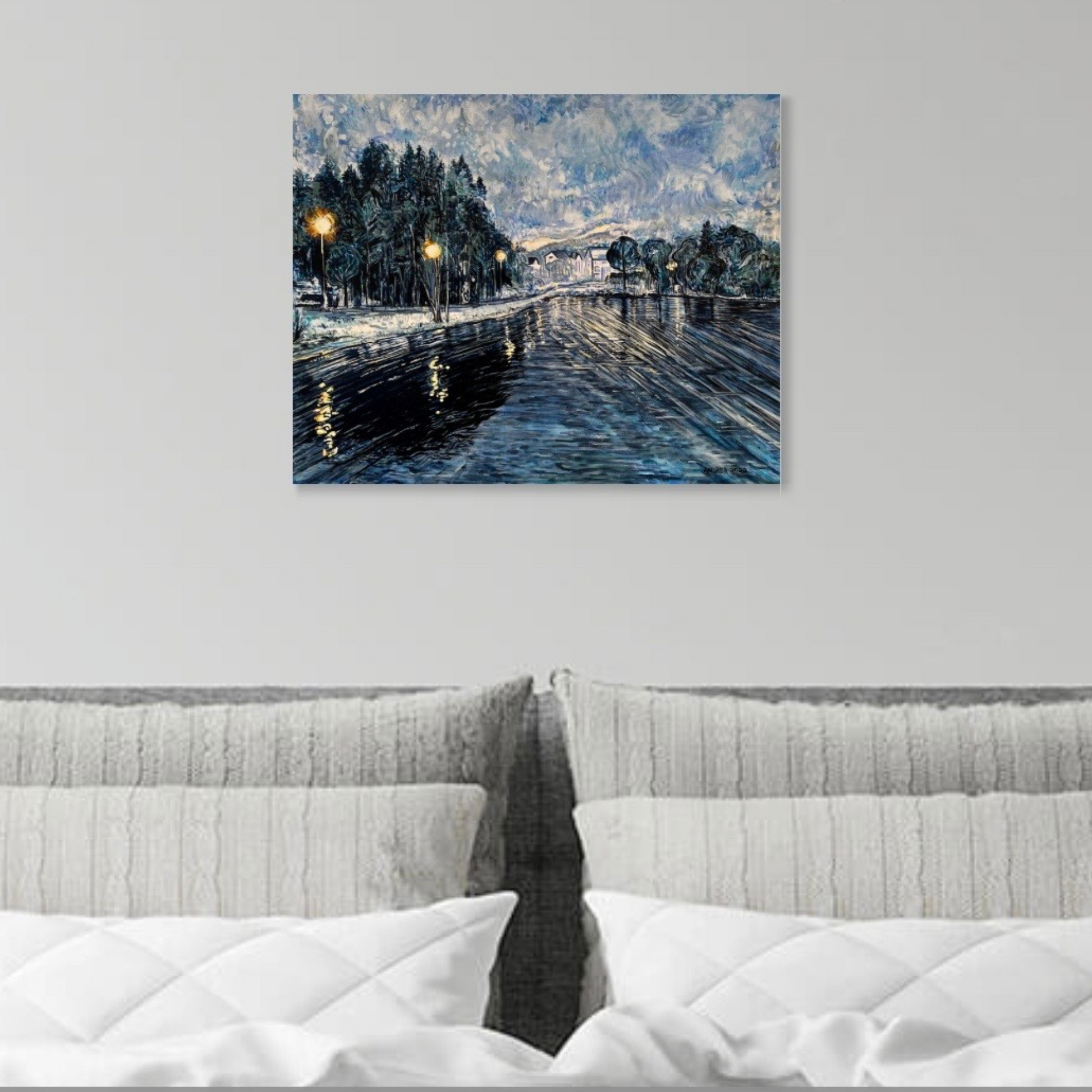 Norway Winter Scene - Arjuna Rigby Art and Lifestyle Store