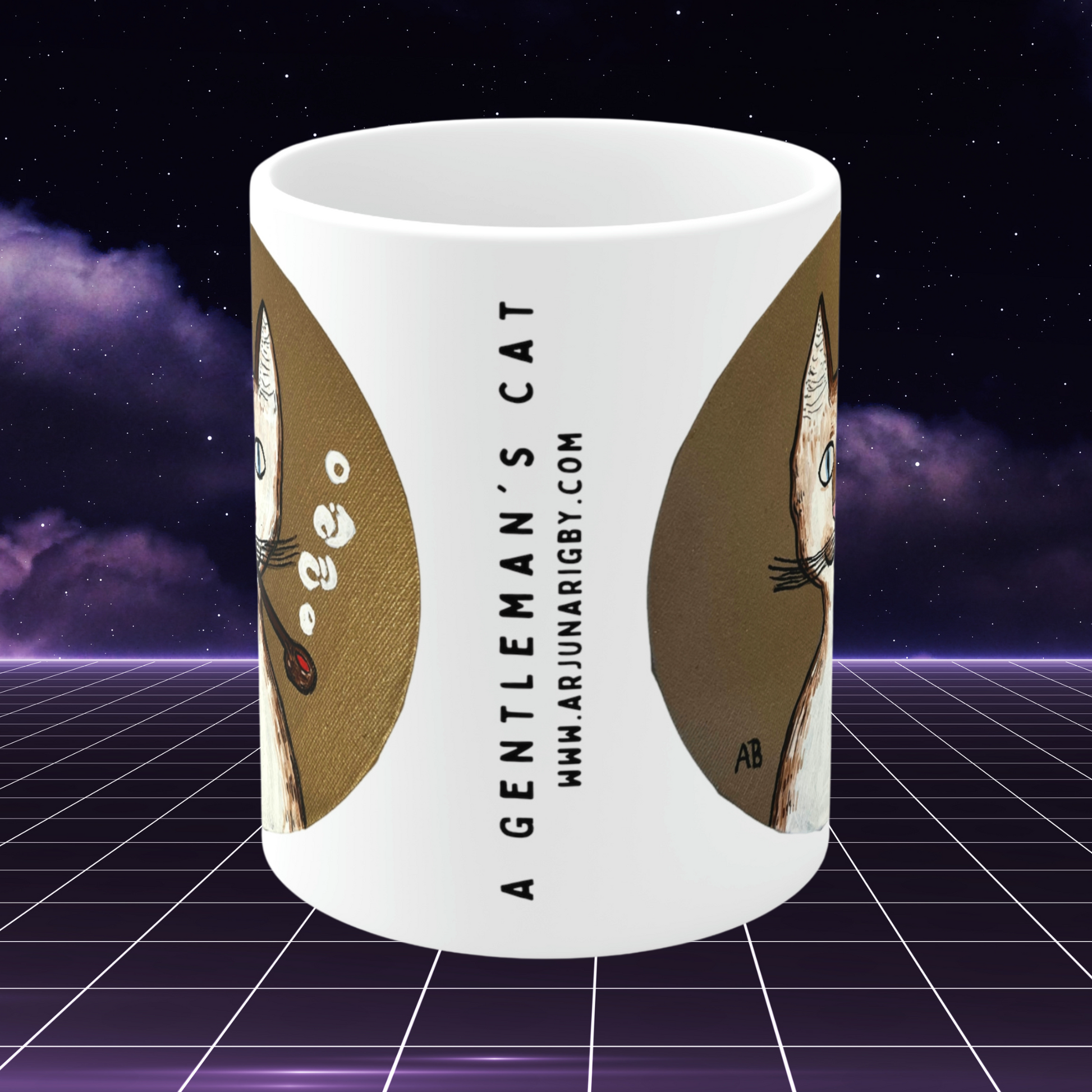 Gentleman's Cat - Mug - Arjuna Rigby Art and Lifestyle Store