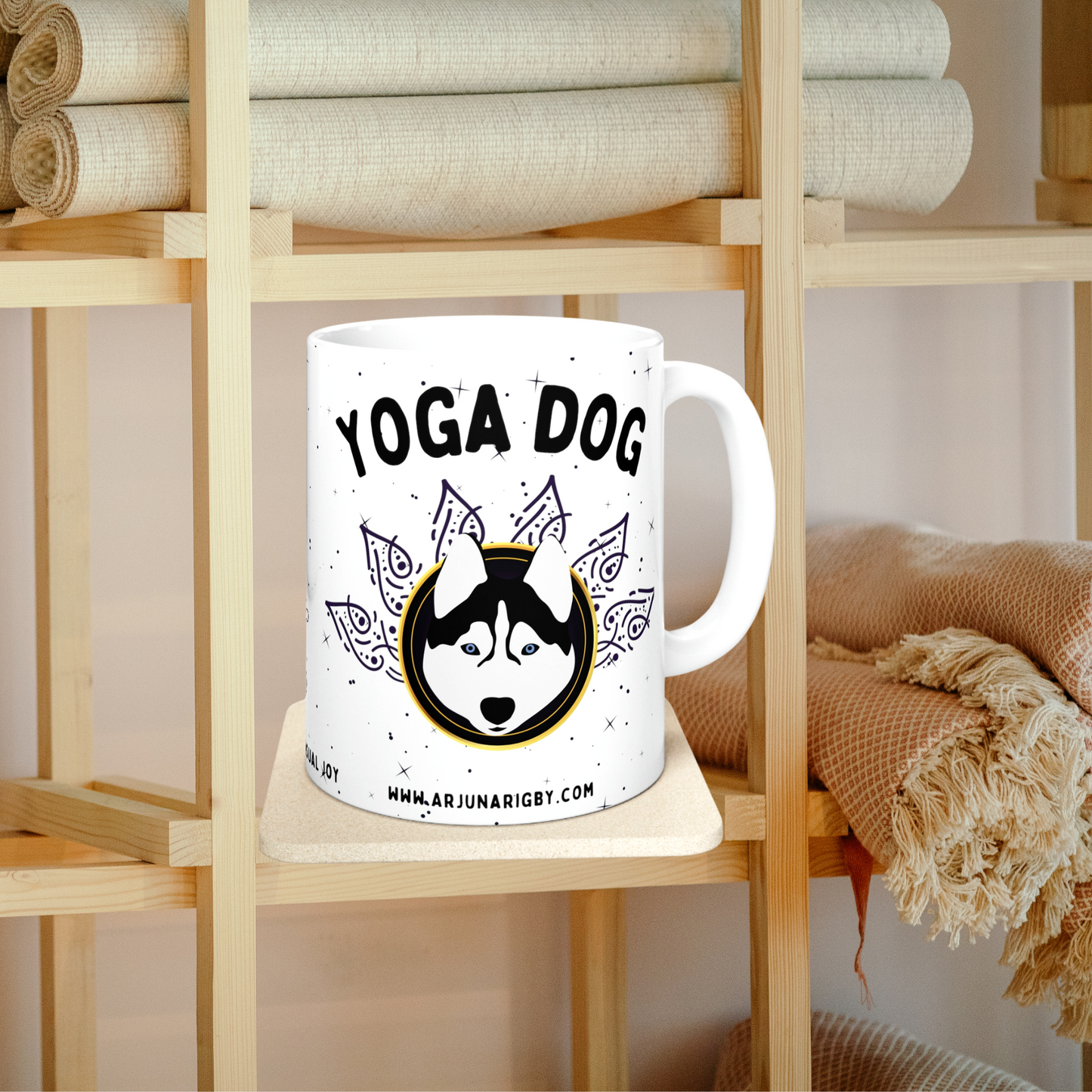 Yoga Dog Mug - Arjuna Rigby Art and Lifestyle Store