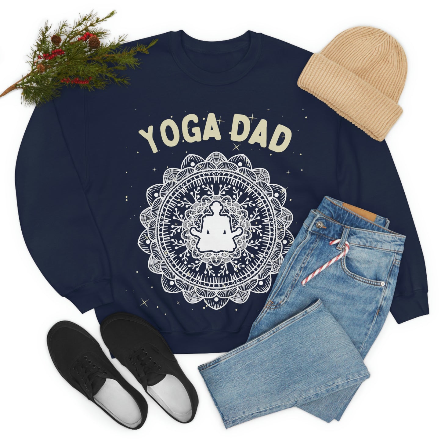 Yoga Dad Crewneck Sweatshirt - Arjuna Rigby Art and Lifestyle Store