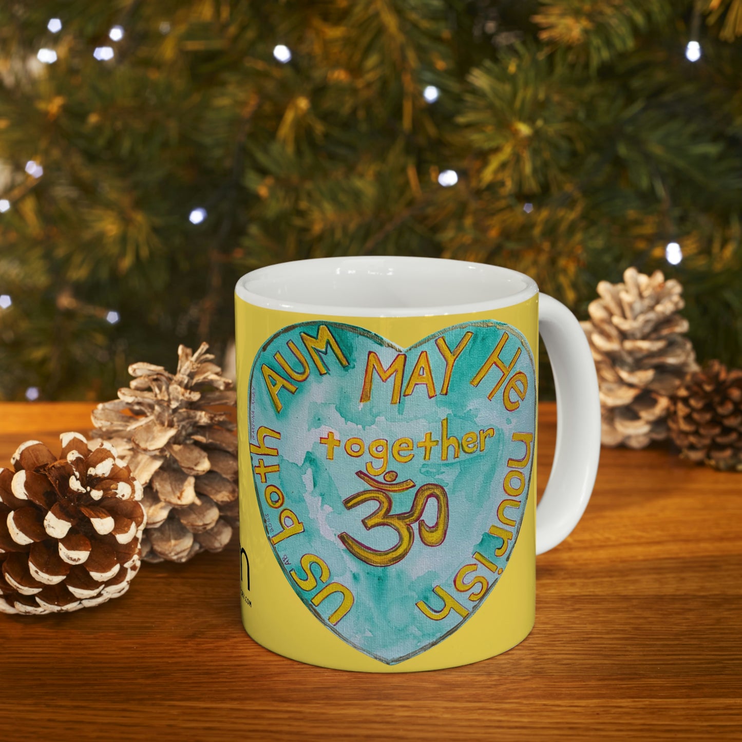 AUM May He Nourish Us Both Together - Mug - Arjuna Rigby Art and Lifestyle Store