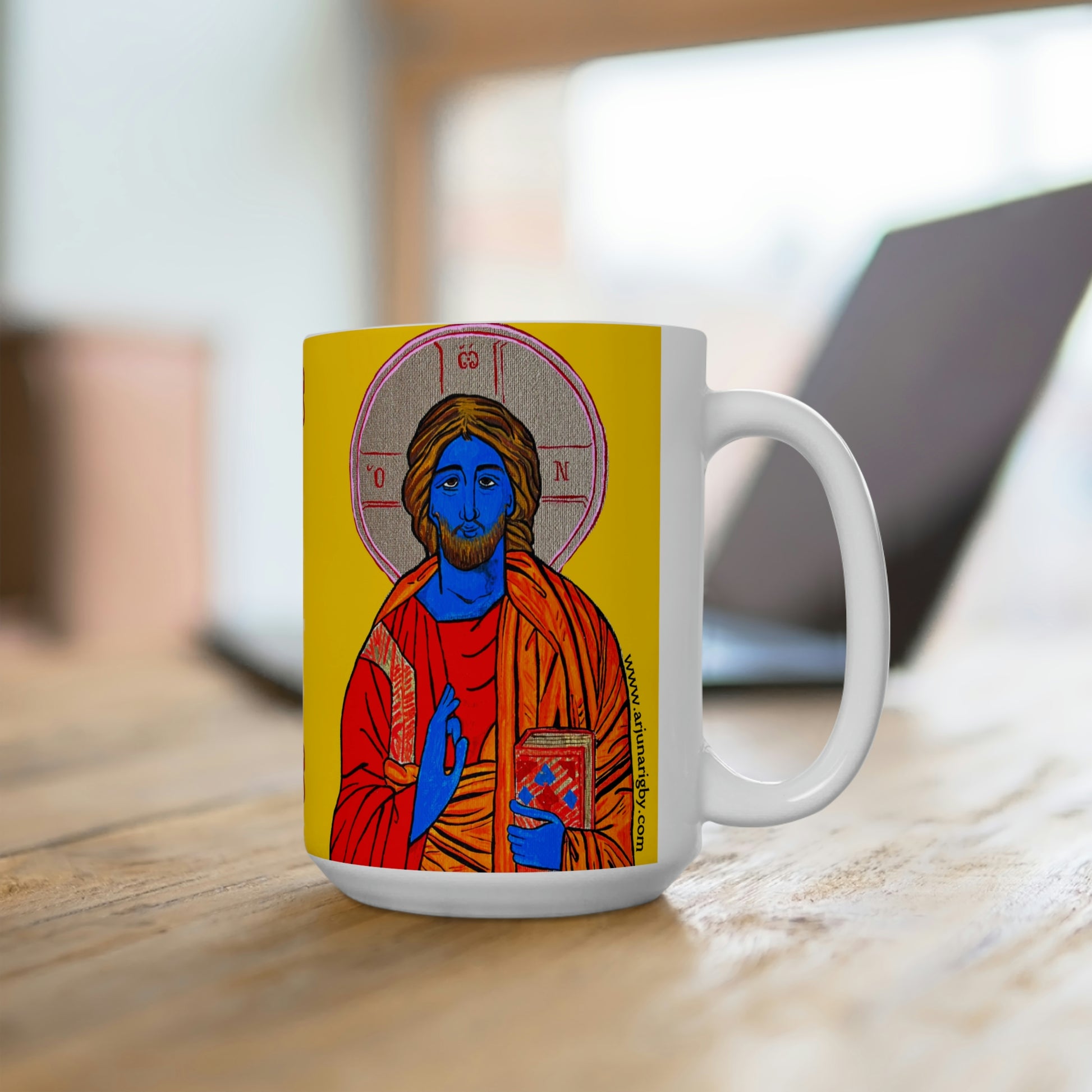 Christ the Quantum Lifegiver Jumbo Size Mug - Arjuna Rigby Art and Lifestyle Store