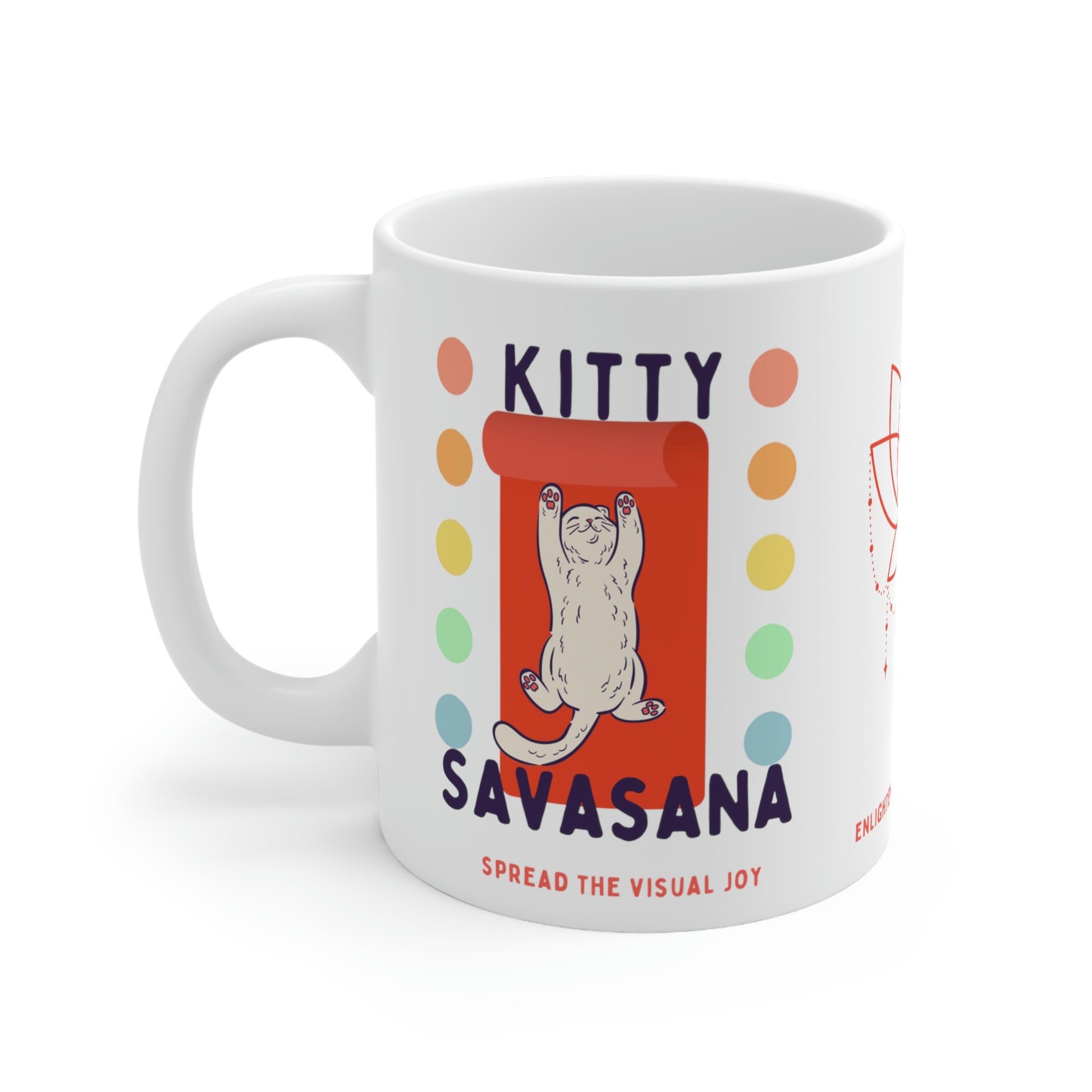 Kitty Savasana Mug - Arjuna Rigby Art and Lifestyle Store