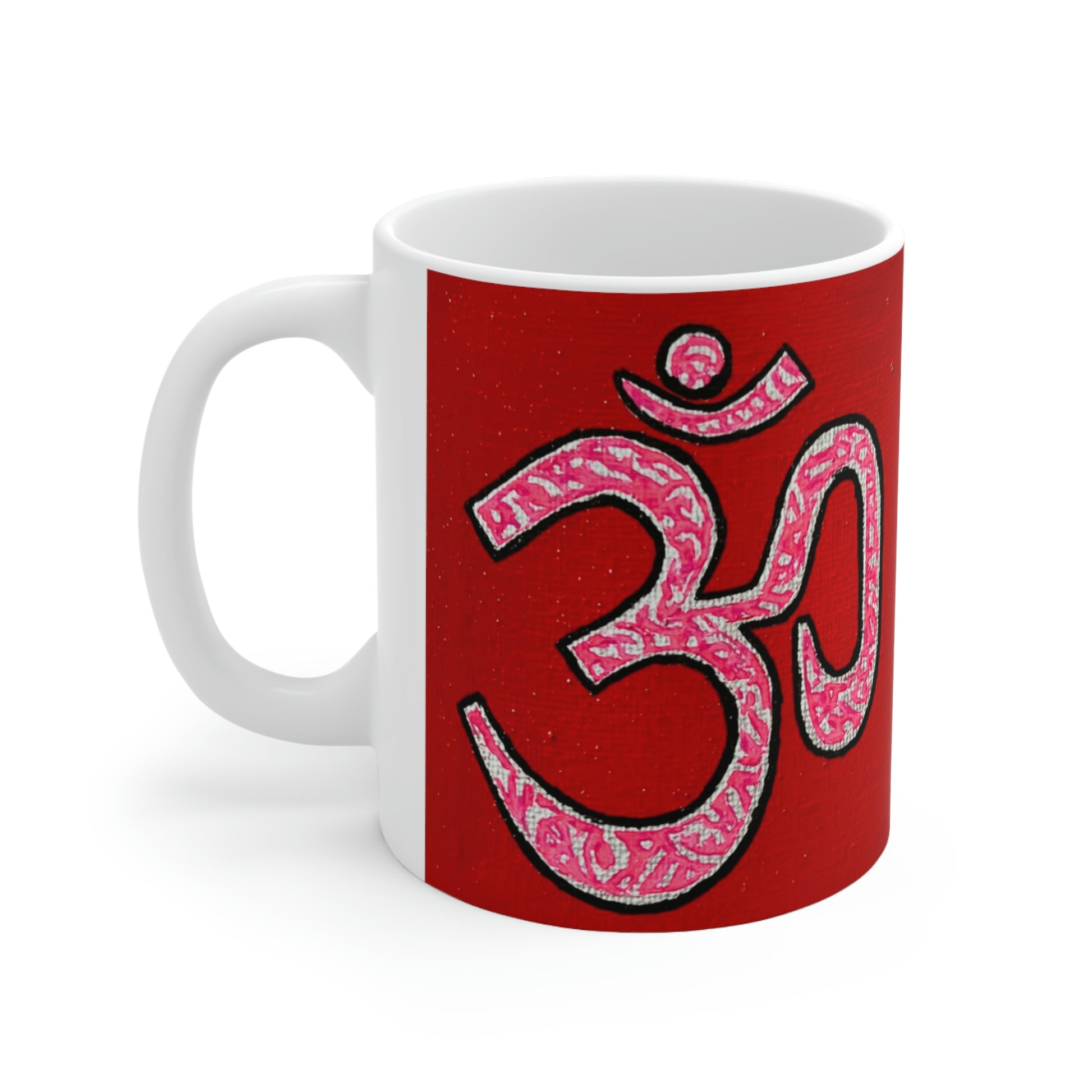 Pink & Silver OM - Mug - Arjuna Rigby Art and Lifestyle Store