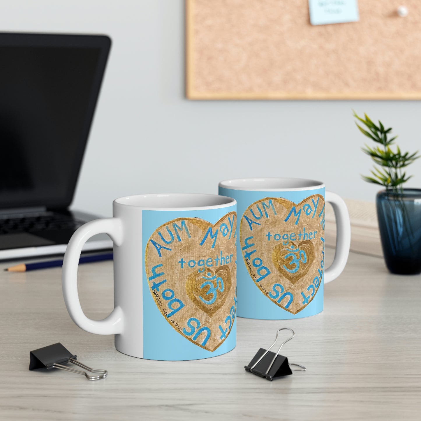 May He Protect Us Both Together - Mug - Arjuna Rigby Art and Lifestyle Store