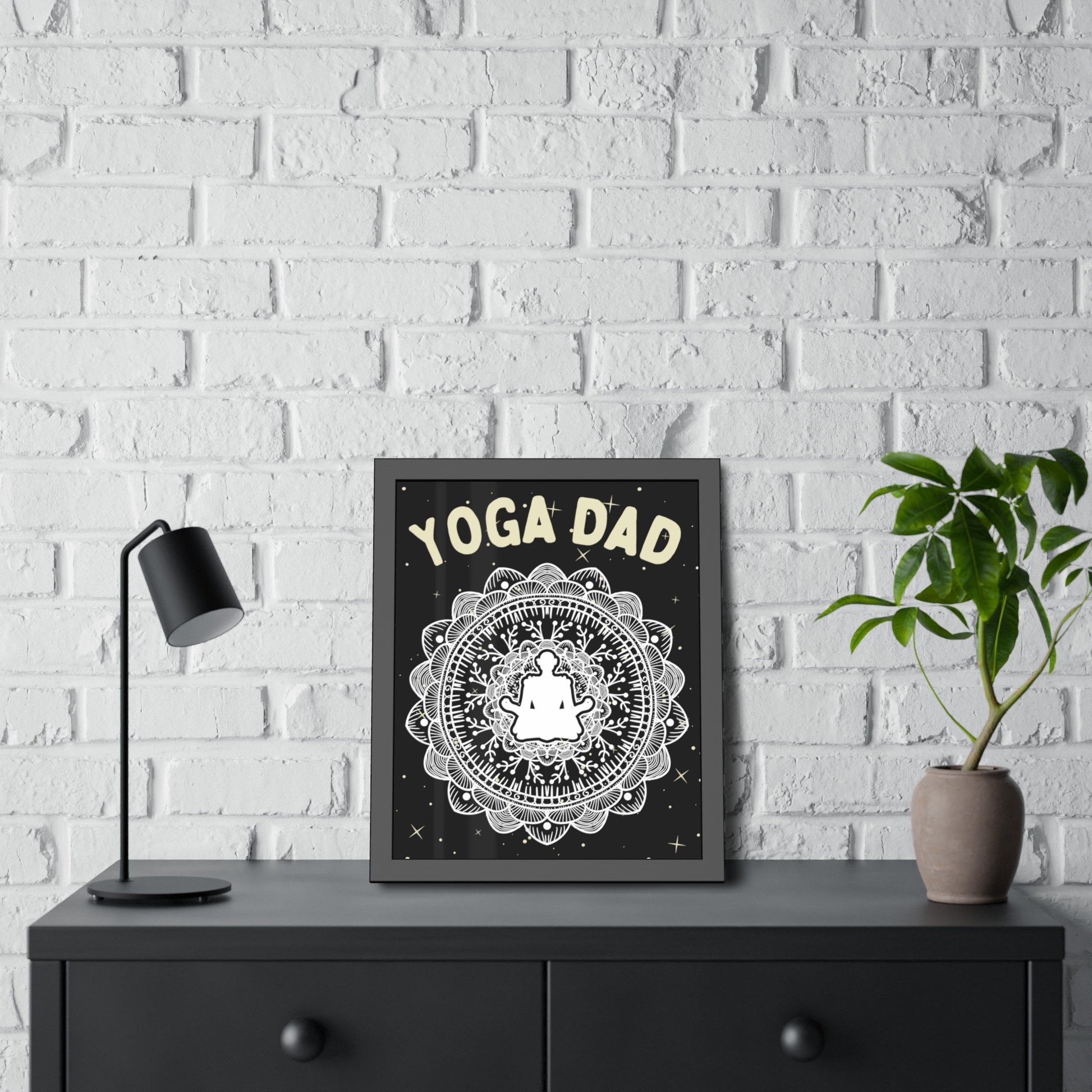 Yoga Dad Framed Fine Art Poster - Arjuna Rigby Art and Lifestyle Store