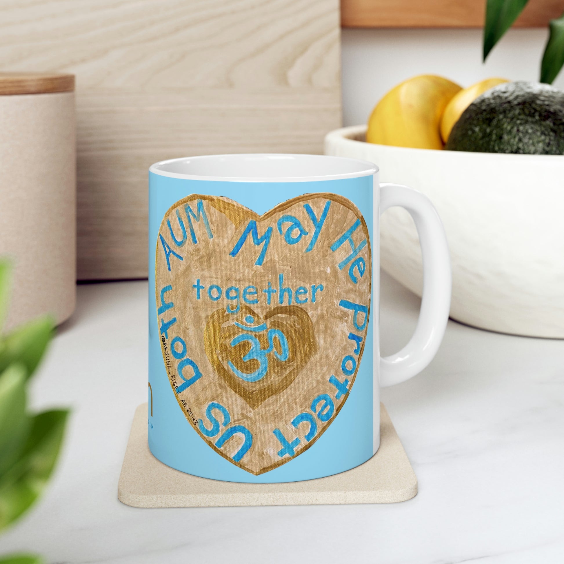 May He Protect Us Both Together - Mug - Arjuna Rigby Art and Lifestyle Store