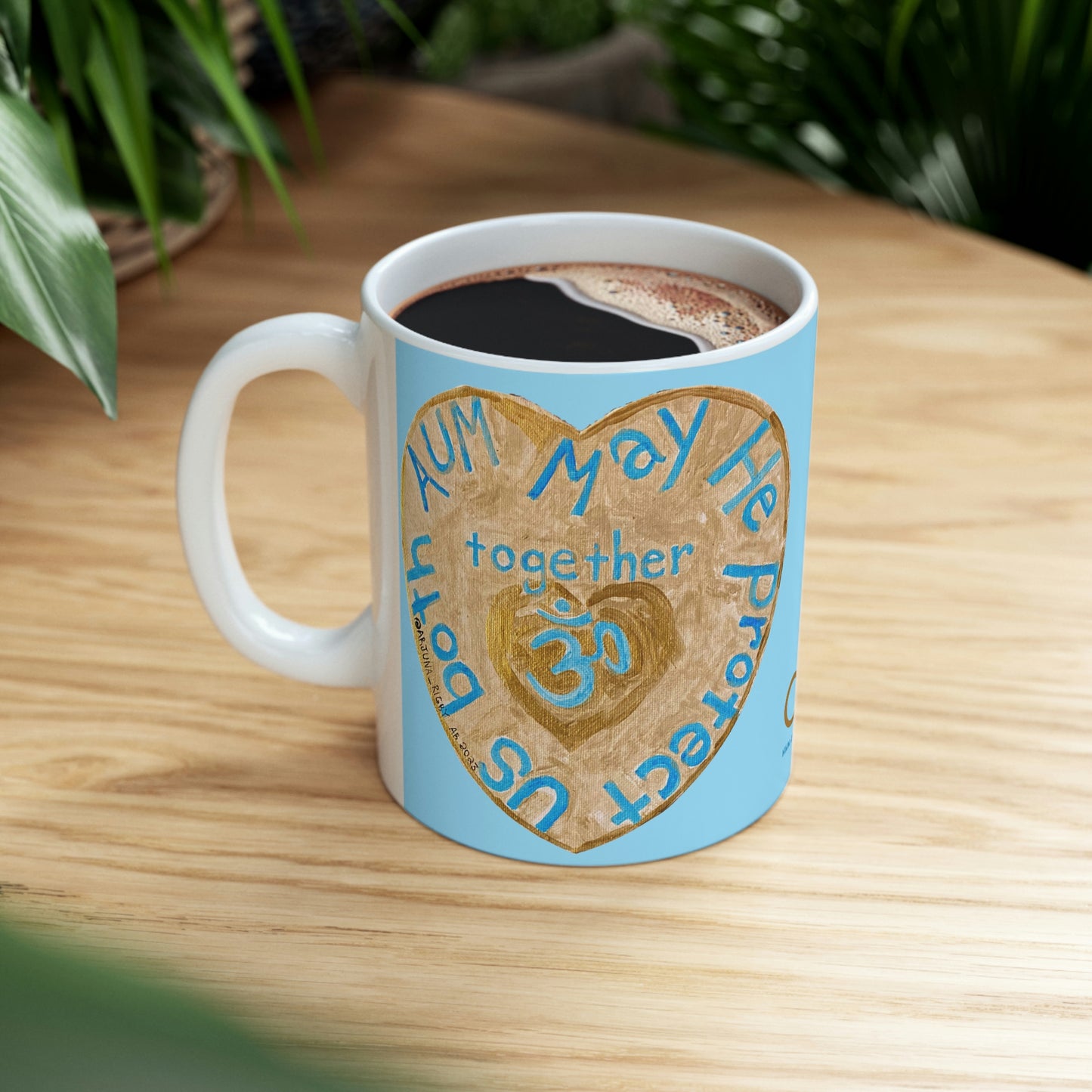 May He Protect Us Both Together - Mug - Arjuna Rigby Art and Lifestyle Store