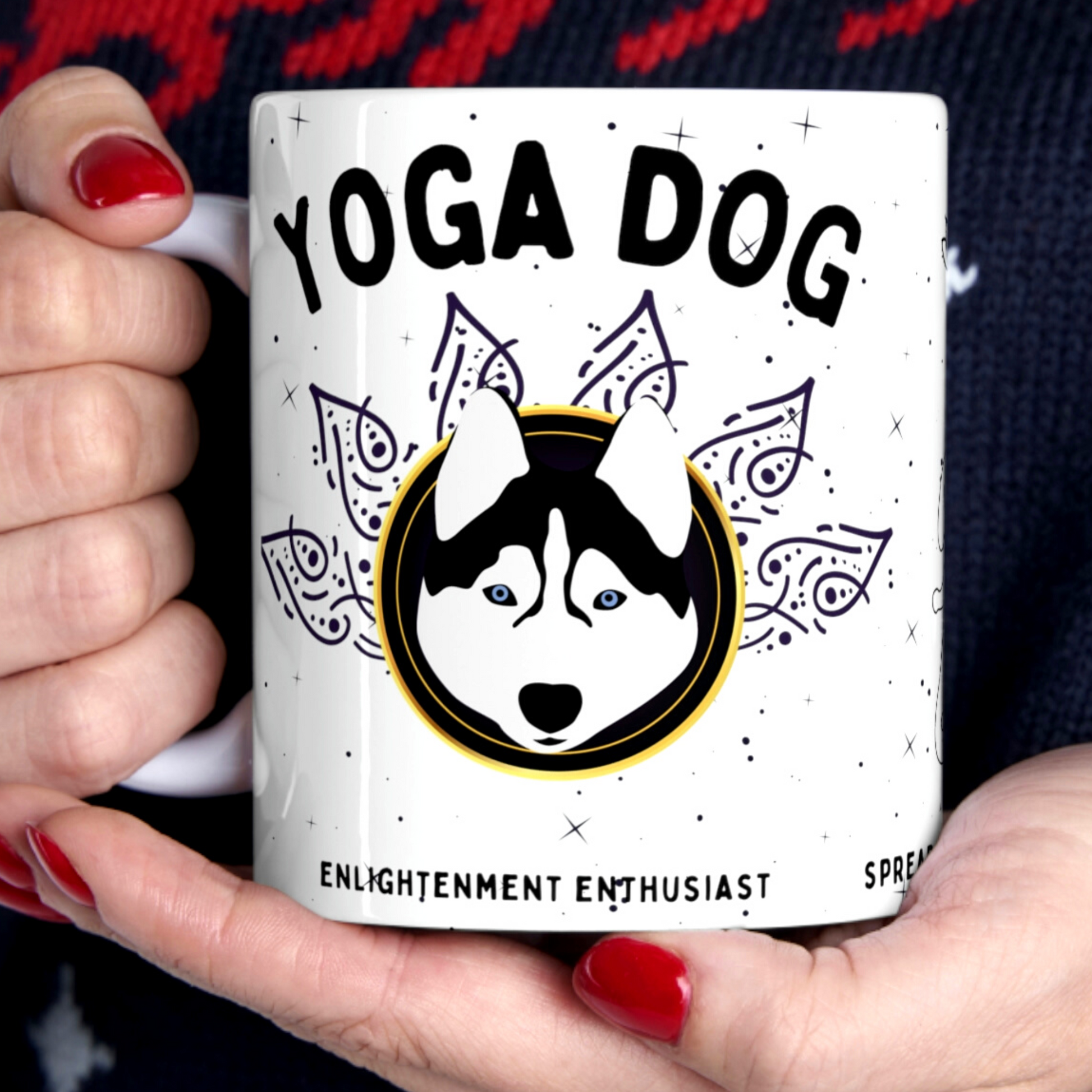 Yoga Dog Mug - Arjuna Rigby Art and Lifestyle Store