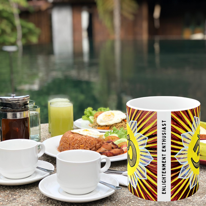 Gold Sunburst OM - Mug - Arjuna Rigby Art and Lifestyle Store