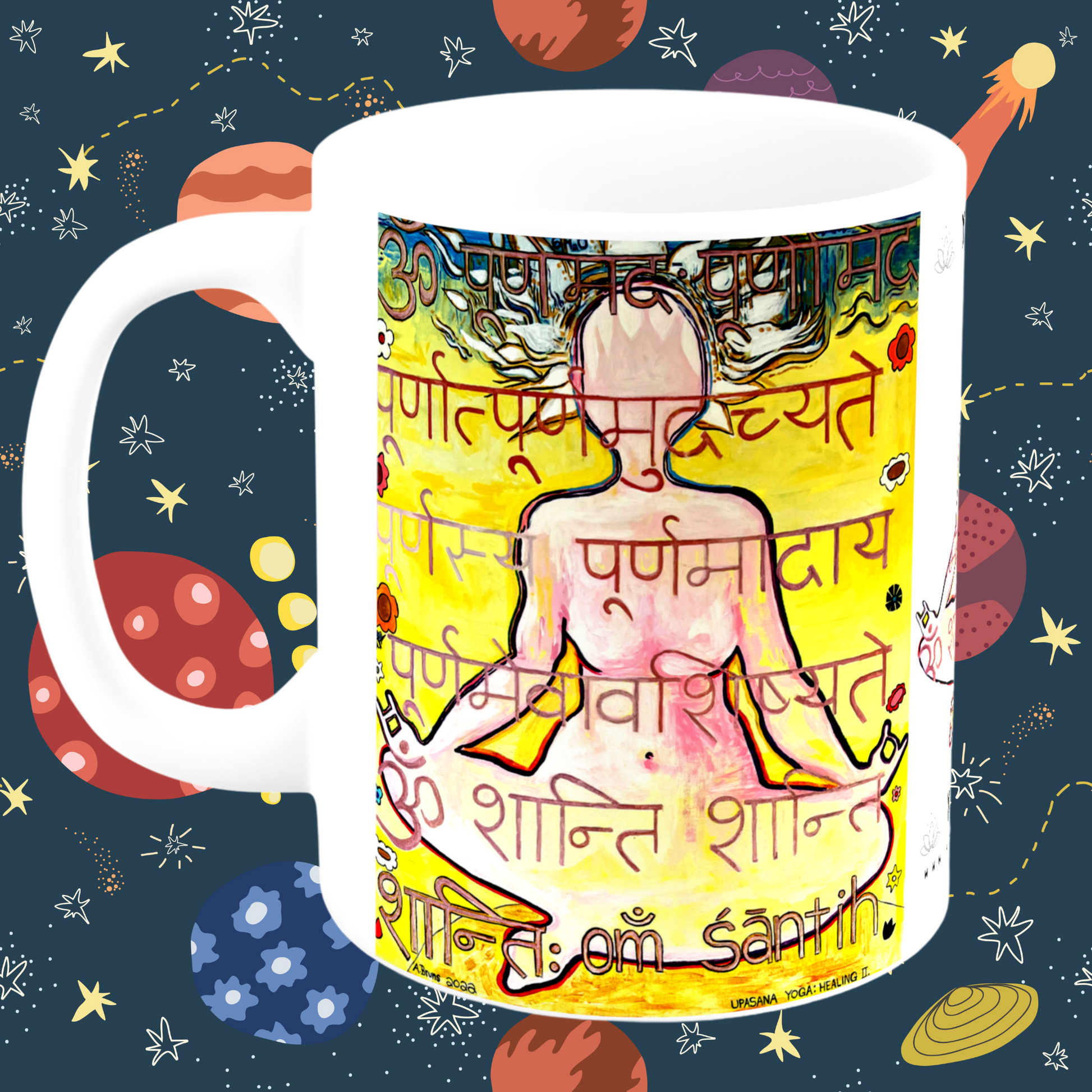 Upasana Yoga Mug - Arjuna Rigby Art and Lifestyle Store