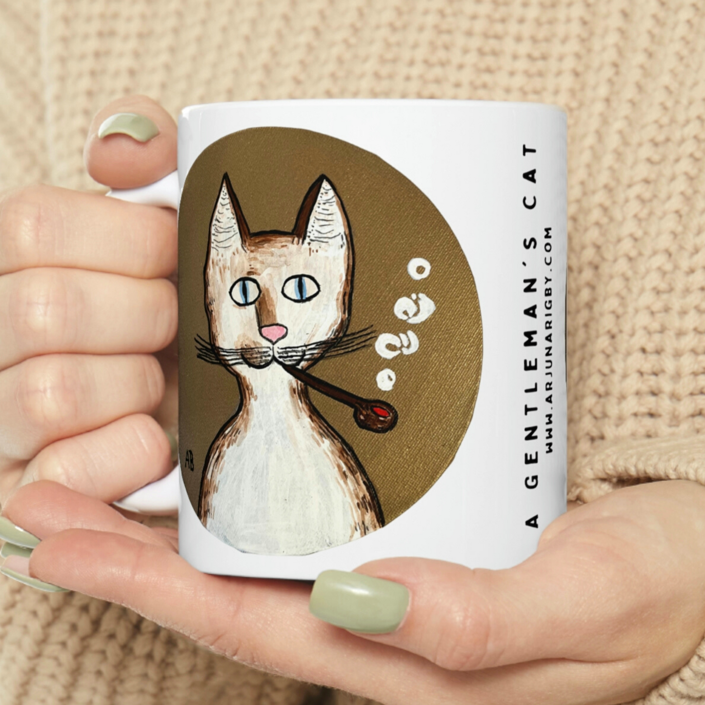 Gentleman's Cat - Mug - Arjuna Rigby Art and Lifestyle Store