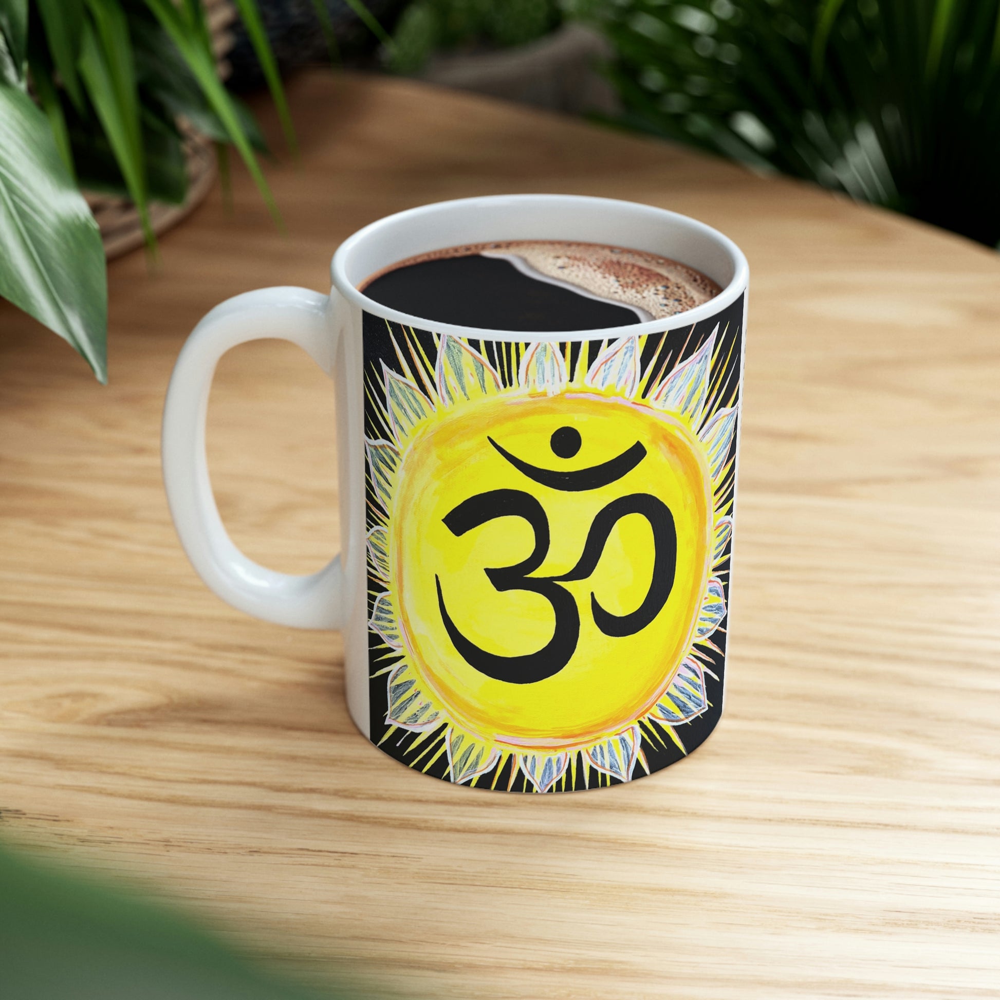 Sunburst OM - Mug - Arjuna Rigby Art and Lifestyle Store