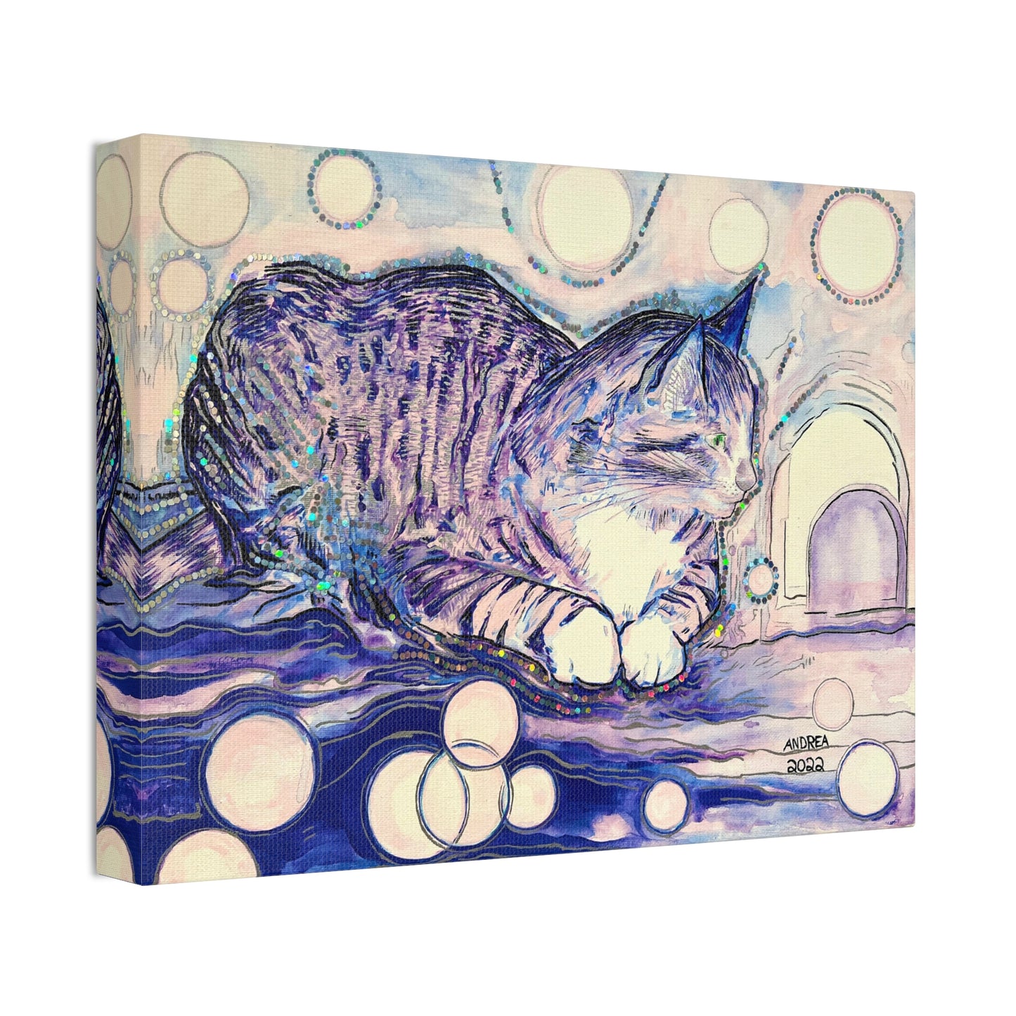 Cat Vibes Canvas Print - Arjuna Rigby Art and Lifestyle Store