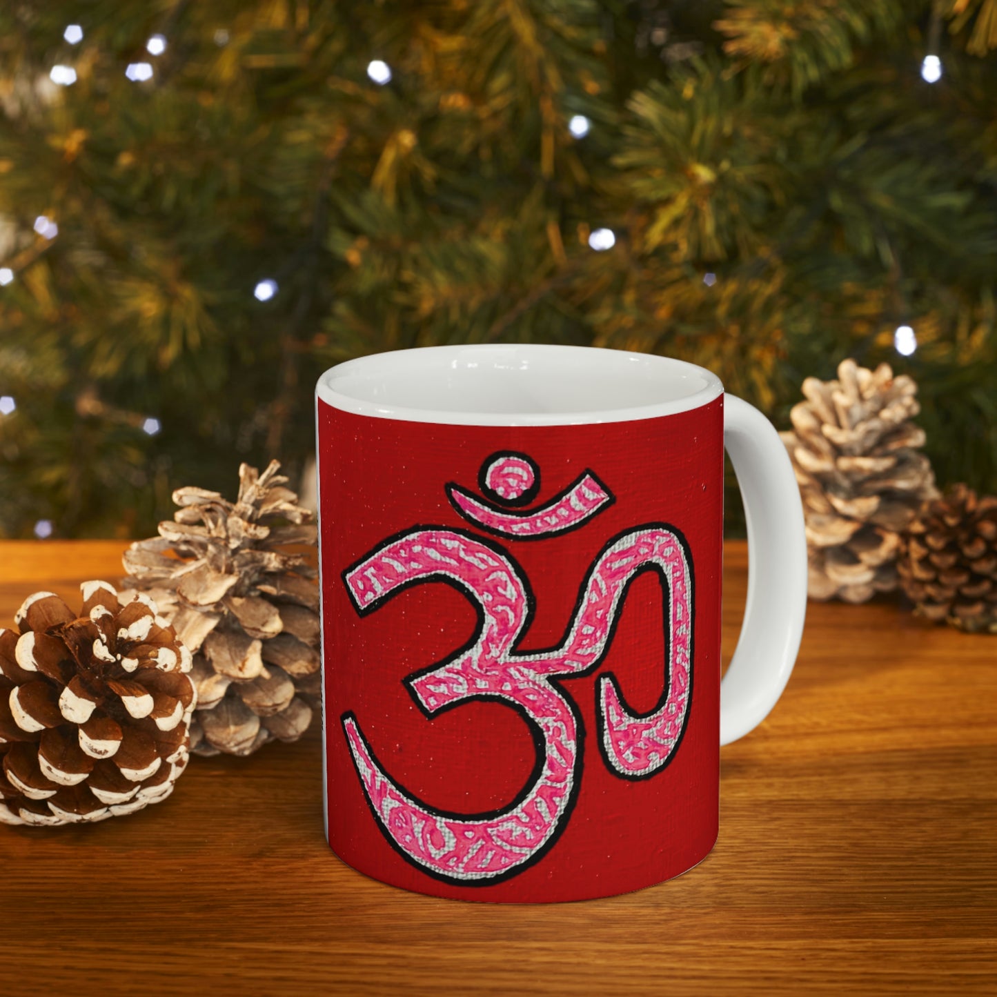 Pink & Silver OM - Mug - Arjuna Rigby Art and Lifestyle Store