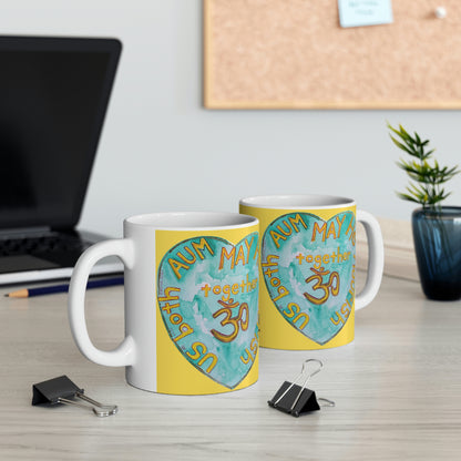 AUM May He Nourish Us Both Together - Mug - Arjuna Rigby Art and Lifestyle Store