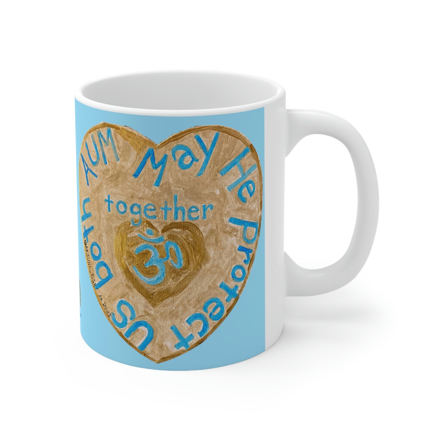 May He Protect Us Both Together - Mug - Arjuna Rigby Art and Lifestyle Store