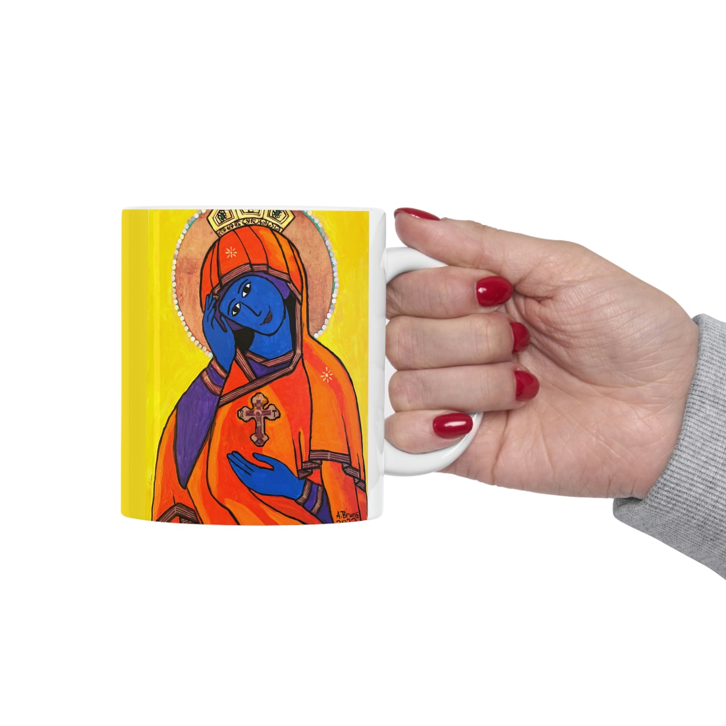 O Queen of Heaven Rejoice! - Mug - Arjuna Rigby Art and Lifestyle Store