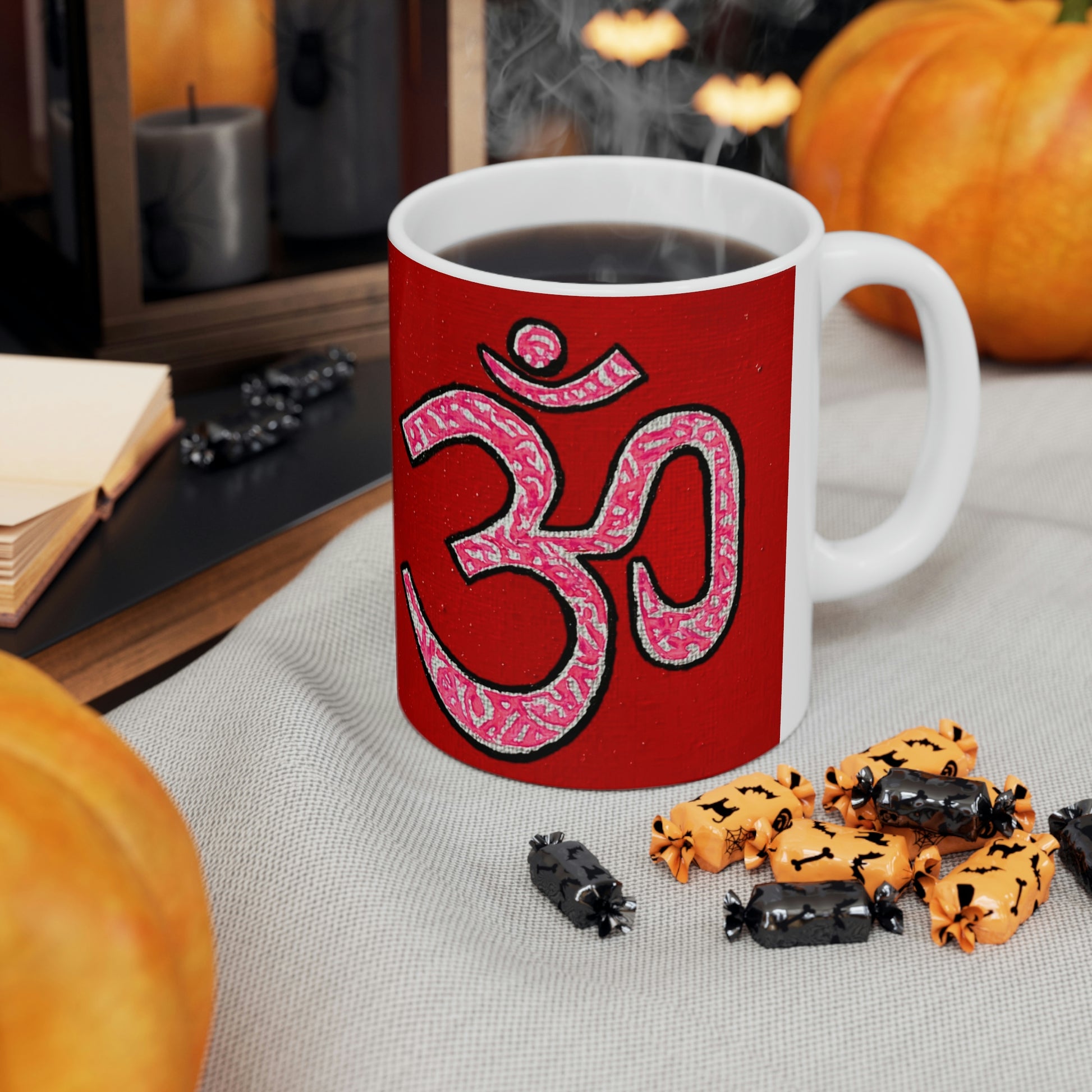 Pink & Silver OM - Mug - Arjuna Rigby Art and Lifestyle Store