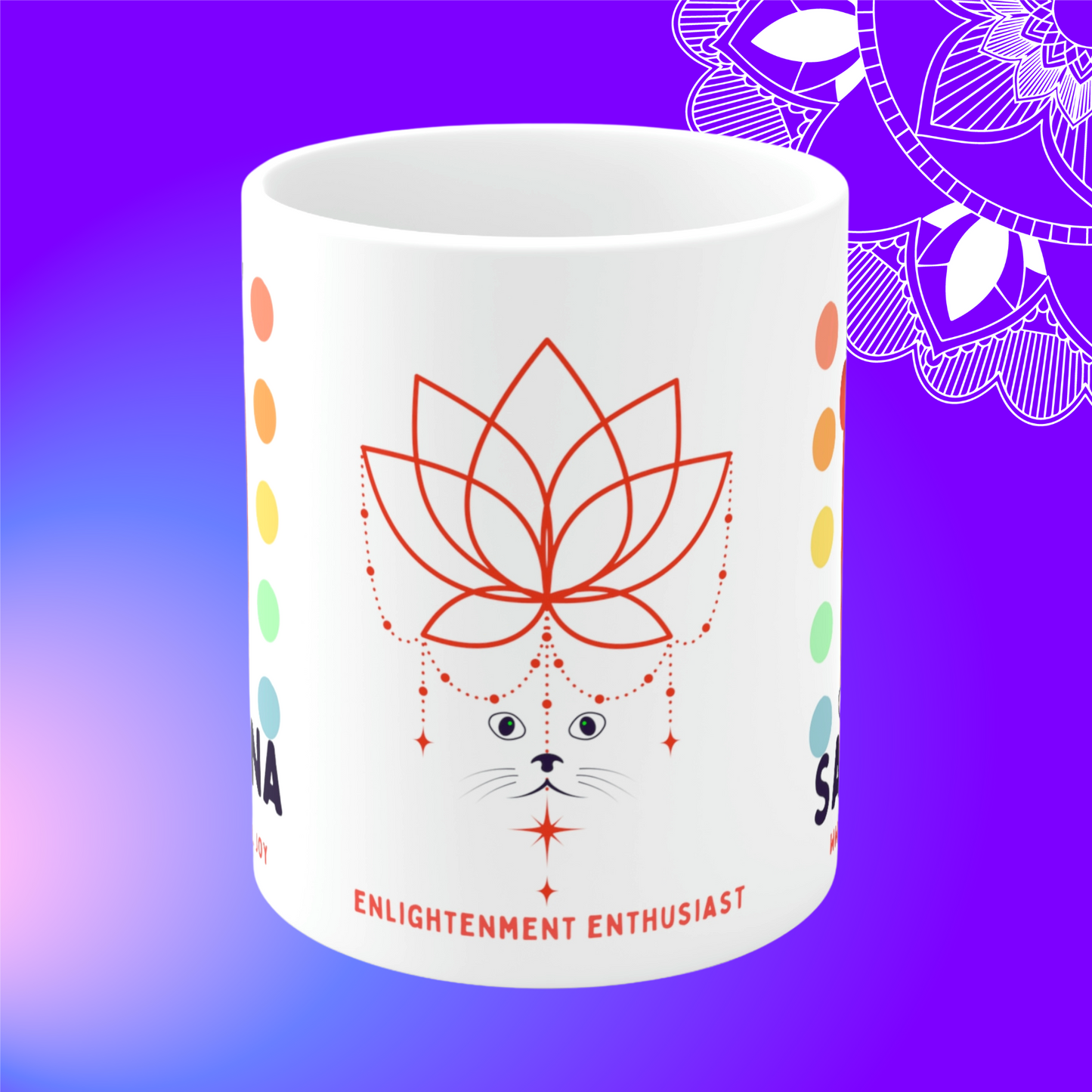 Kitty Savasana Mug - Arjuna Rigby Art and Lifestyle Store