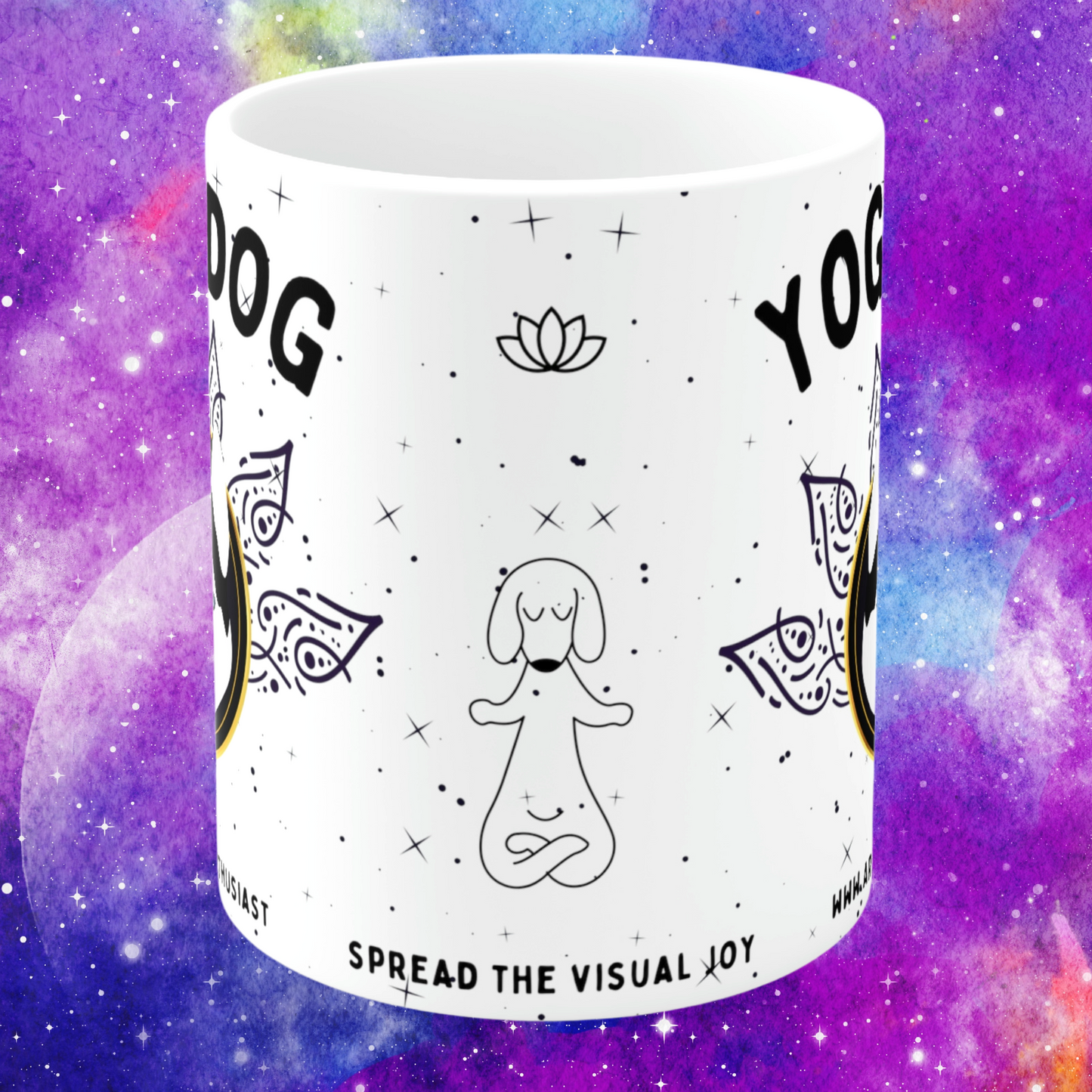 Yoga Dog Mug - Arjuna Rigby Art and Lifestyle Store