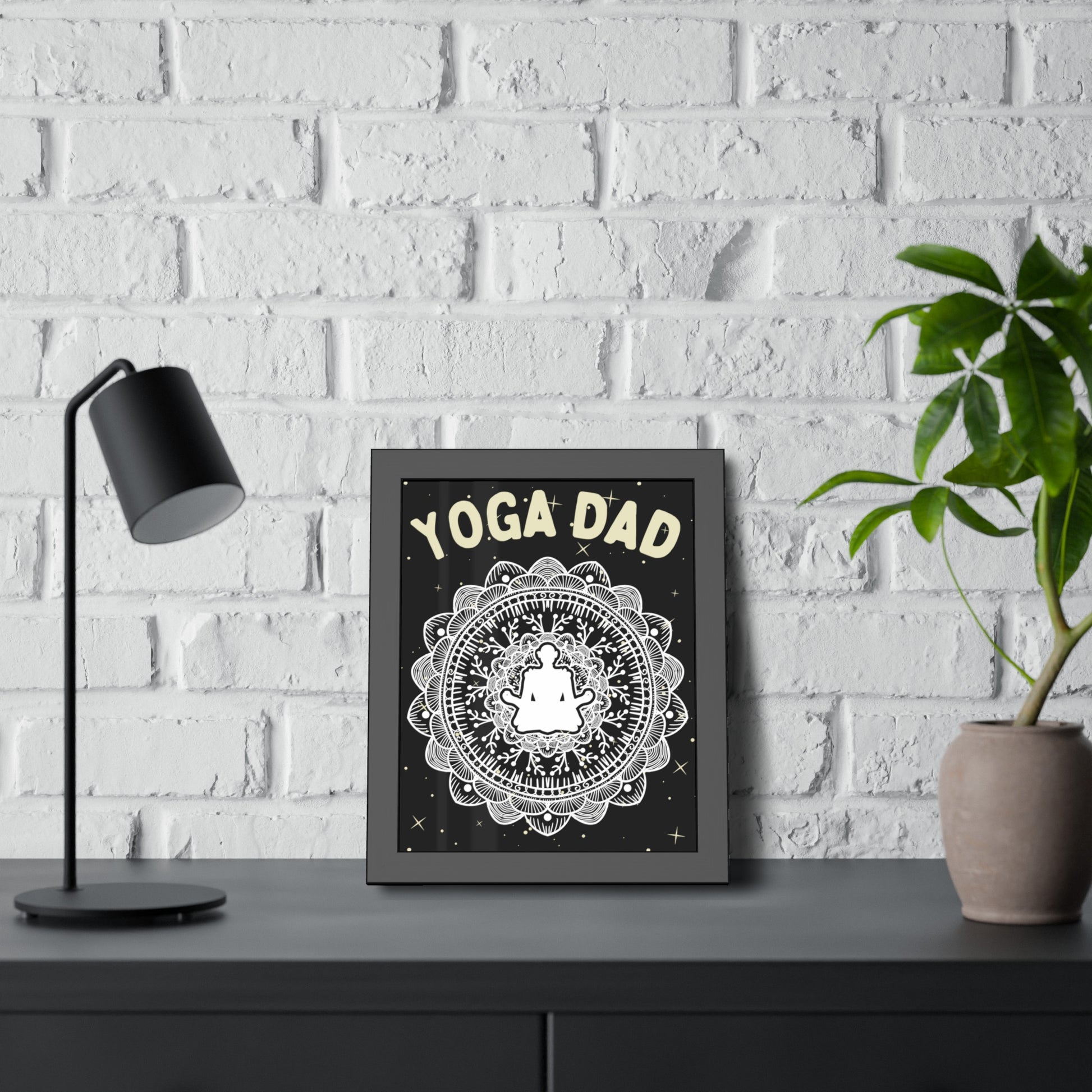 Yoga Dad Framed Fine Art Poster - Arjuna Rigby Art and Lifestyle Store