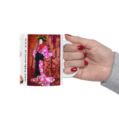 The Moody Geisha - Mug - Arjuna Rigby Art and Lifestyle Store