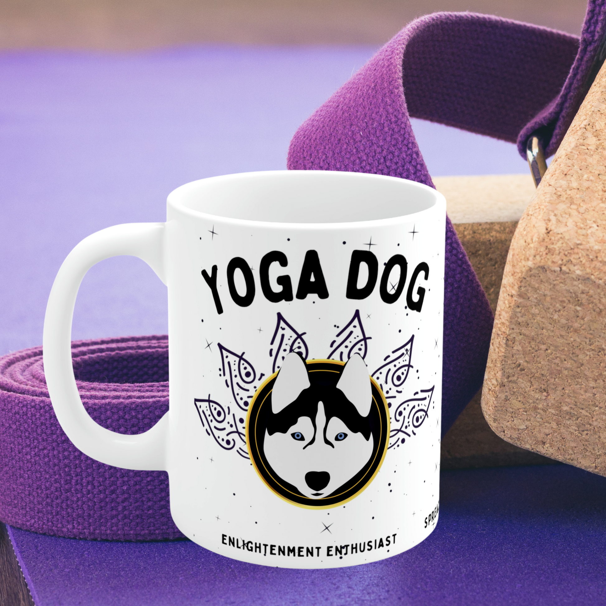 Yoga Dog Mug - Arjuna Rigby Art and Lifestyle Store