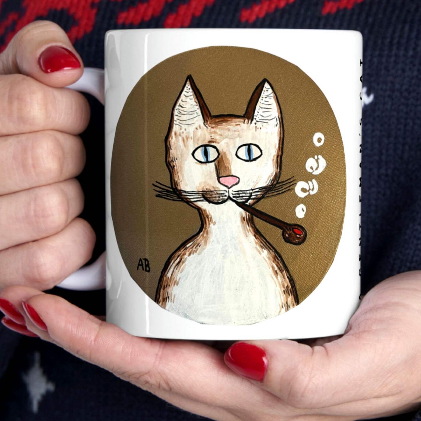 Gentleman's Cat - Mug - Arjuna Rigby Art and Lifestyle Store